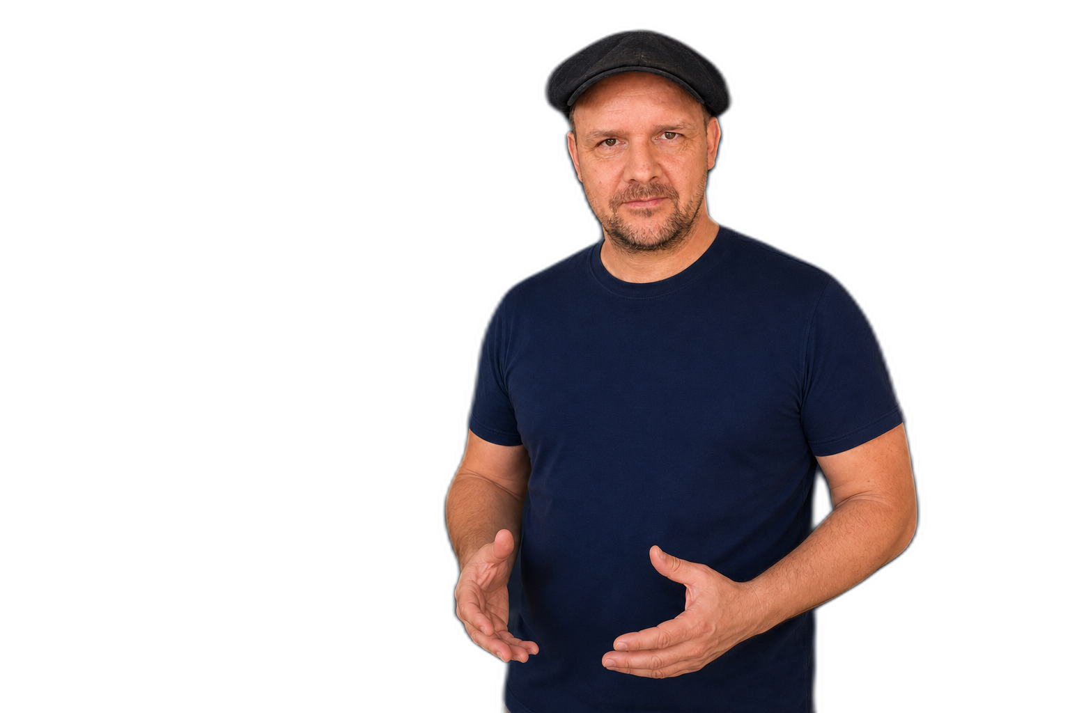 Karsten Samaschke erklärt eine Idee mit einer kleinen offenen Handbewegung